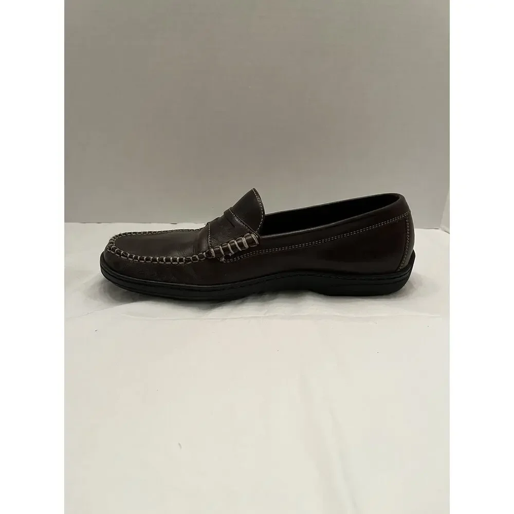Size 8.5 Cole Haan Men’s Brown Leather Oxford Penny Loafers C07638 x F09